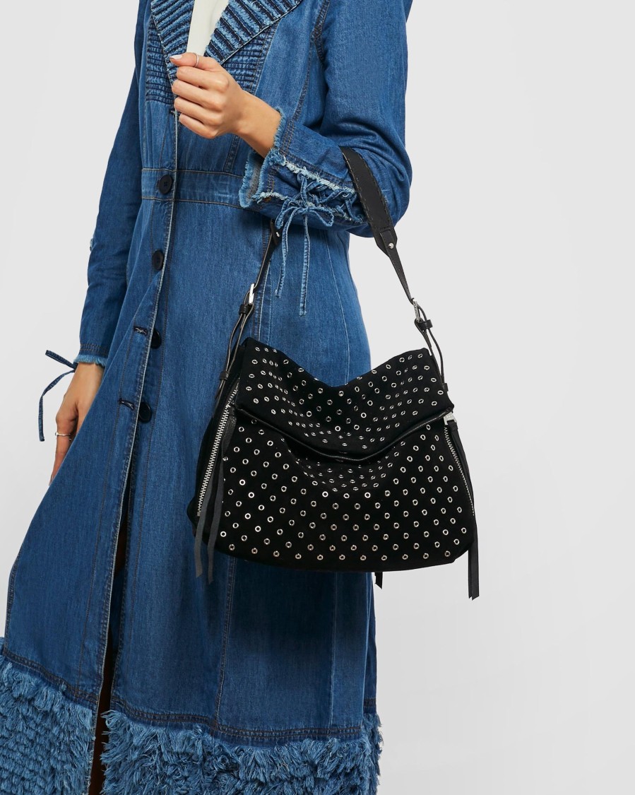 Shoulder Bags | Aimee Kestenberg Bali Novelty Double Entry Hobo In Luxury Suede