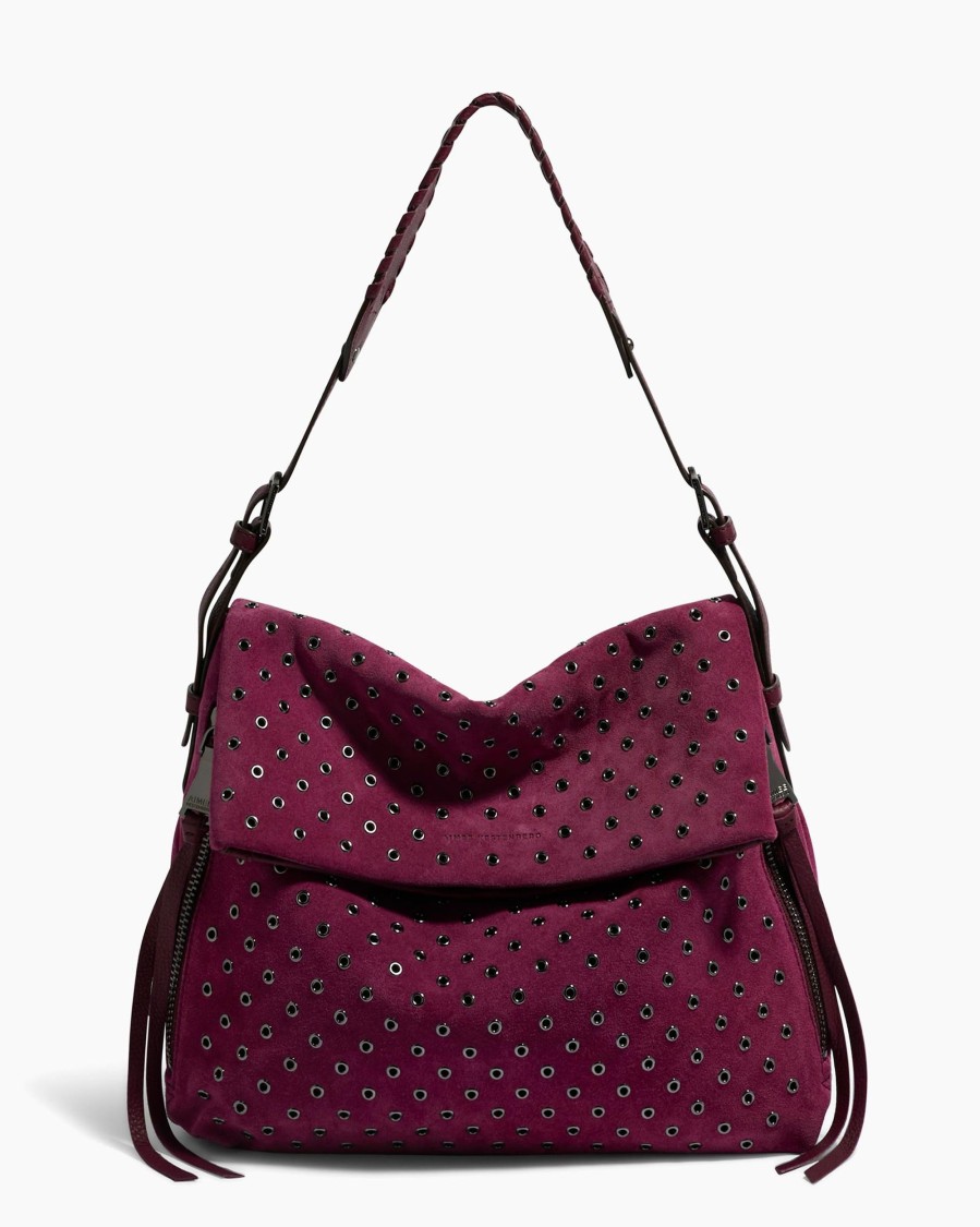 Hobos | Aimee Kestenberg Bali Novelty Double Entry Hobo In Luxury Suede